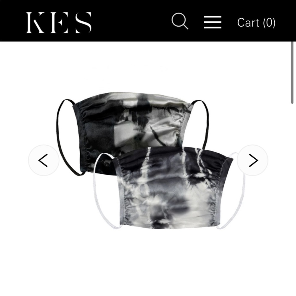 2 KES Silk Tie Dye Face Masks - NEVER WORN
